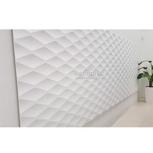 Panneaux décoratifs pour mur à vagues tridimensionnels, décoration d'usine MDF sculpté de grande taille 4x8 pieds, 20 ans - Product Image 1