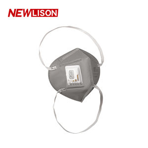 NEWLISON masker lipat KN95, bahan karbon aktif dengan katup pernapasan, hidung busa lapisan ganda anti debu - Product Image 4