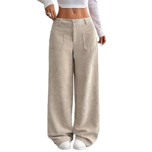 <span class=keywords><strong>Pantaloni</strong></span> Vintage Casual da <span class=keywords><strong>Donna</strong></span> in <span class=keywords><strong>Velluto</strong></span> <span class=keywords><strong>a</strong></span> <span class=keywords><strong>Coste</strong></span> <span class=keywords><strong>a</strong></span> Vita Alta e Gamba Larga, Stile Europeo-Americano, Autunno-Inverno - Product Image 1