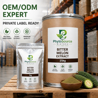 Extrait de Melon Amer en Poudre Charantin 10% Momordica Charantia Fruit Alimentaire Extrait Végétal Complément Matière Première Bouteille Halal