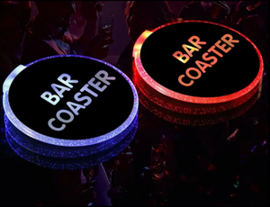 Nightclub Bar Customized Logo Gravity <b>Sensor</b> Glow Colorful Light Up LED Coaster - Product Image 3