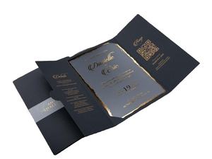 Cartes d'invitation de mariage et de fête des mères en papier couché de luxe avec impression personnalisée et enveloppe, design moderne et écologique - Product Image 6