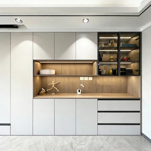 <span class=keywords><strong>Buffet</strong></span> minimaliste italien fin en bois grainé, armoire écologique pour la maison - Product Image 3