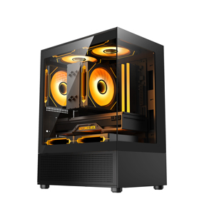 Jnp Hầu hết các chi phí-hiệu quả M-ATX Mid Tower chơi game <span class=keywords><strong>PC</strong></span> chassis máy tính để bàn vỏ tủ Tempered Glass cho gamer máy tính trường hợp chơi game - Product Image 1