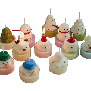 Bougie chauffe-plat artisanale en cire de soja écologique en forme de sapin de Noël, mignonne et mini, parfumée pour les fêtes de Diwali, vente en gros - Product Image 4