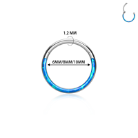 Anneau de nez clicker en titane ASTM F136 pour piercing de septum, hélix et cartilage, bijoux de piercing corporel personnalisés