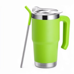 Modern Macaron Kids Stainless Steel Travel Mug Handle <b>Matte</b> Finish 401-500ml Capacity Back School Sublimation Blank Coffee - Product Image 1