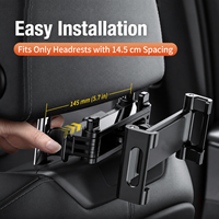 Support de tablette pour appuie-tête de voiture pour siège arrière, pliable à 360° °   Support rotatif pour téléphone et tablette, support universel pour siège arrière