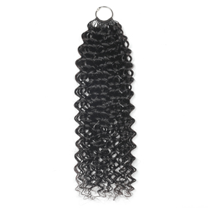 Nhà Máy xoăn lông Crochet tóc con người Bím Tóc mở rộng Crochet vòng vòng tóc bó không có sợi ngang Brazil Remy tóc Nhà cung cấp - Product Image 4