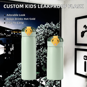 Custom Logo 320ml Leakproof Double Wall Stainless Steel Vacuum <b>Flask</b> Cute Design Back School Insulated Travel Kids Water Bottle - Product Image 2