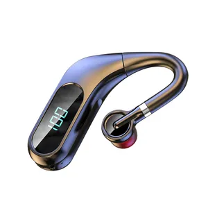 Бесплатный образец спортивных насадок для микрофона Earhook V5.0 одиночные беспроводные наушники гарнитура с ЖК-дисплеем