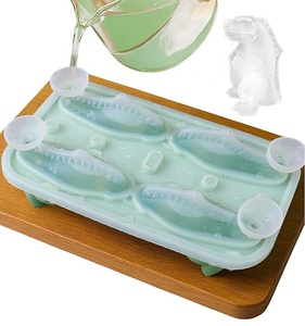Plateau à glaçons en silicone en forme <span class=keywords><strong>de</strong></span> dinosaure <span class=keywords><strong>de</strong></span> dessin animé - Product Image 1