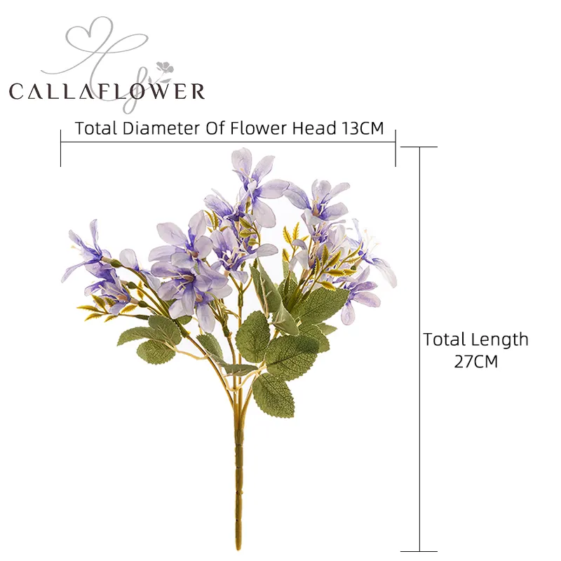 MW66788 Bouquet de fleurs artificielles Freesia Hydrangea Plumeria Bouquet de parfum Magnolia pour cuisine chambre décor de fête de mariage