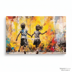 Póster de Lona con Arte Callejero Infantil, Decoración de Pared con Graffiti Urbano Impreso, Arte en Vidrio Templado - Product Image 2