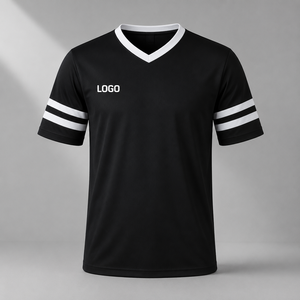 เสื้อฟุตบอลแฟนคลับแบบกำหนดเองสำหรับผู้ชาย เสื้อทีมวาร์ซิตี้ คอวี ชุดกีฬา รับผลิตแบบ OEM ODM แบรนด์ส่วนตัว - Product Image 5