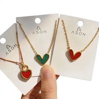 Collar con Colgante de Corazón de Acero Inoxidable, Chapado en Oro de 18K, Hipoalergénico e Impermeable, Joyería de Moda, Venta Caliente
