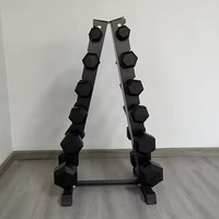 TOPTONS-Support de Fitness en Acier et Métal, Équipement de Gymnastique avec Logo Personnalisé, Support de Rangement Hexagonal Large pour Haltères