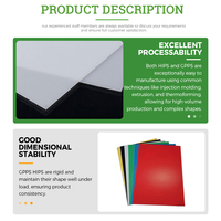 Plaque en PS extrudé blanc de haute qualité JUMBO, brillante, taille personnalisée, feuille de plastique HIPS en rouleau, thermoformage, découpe pour appareils électroménagers