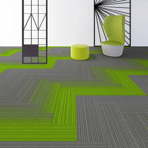 Dalles de moquette commerciales modernes épaisses à motif puzzle, auto-adhésives, à boucle entière, pour usage commercial et de prière - Product Image 2