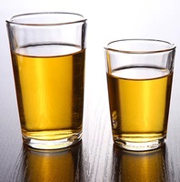 Ensemble de mugs à bière en verre givré transparent de 200 ml, style vintage, portables et réutilisables, lavables au lave-vaisselle, pour les voyages et la maison