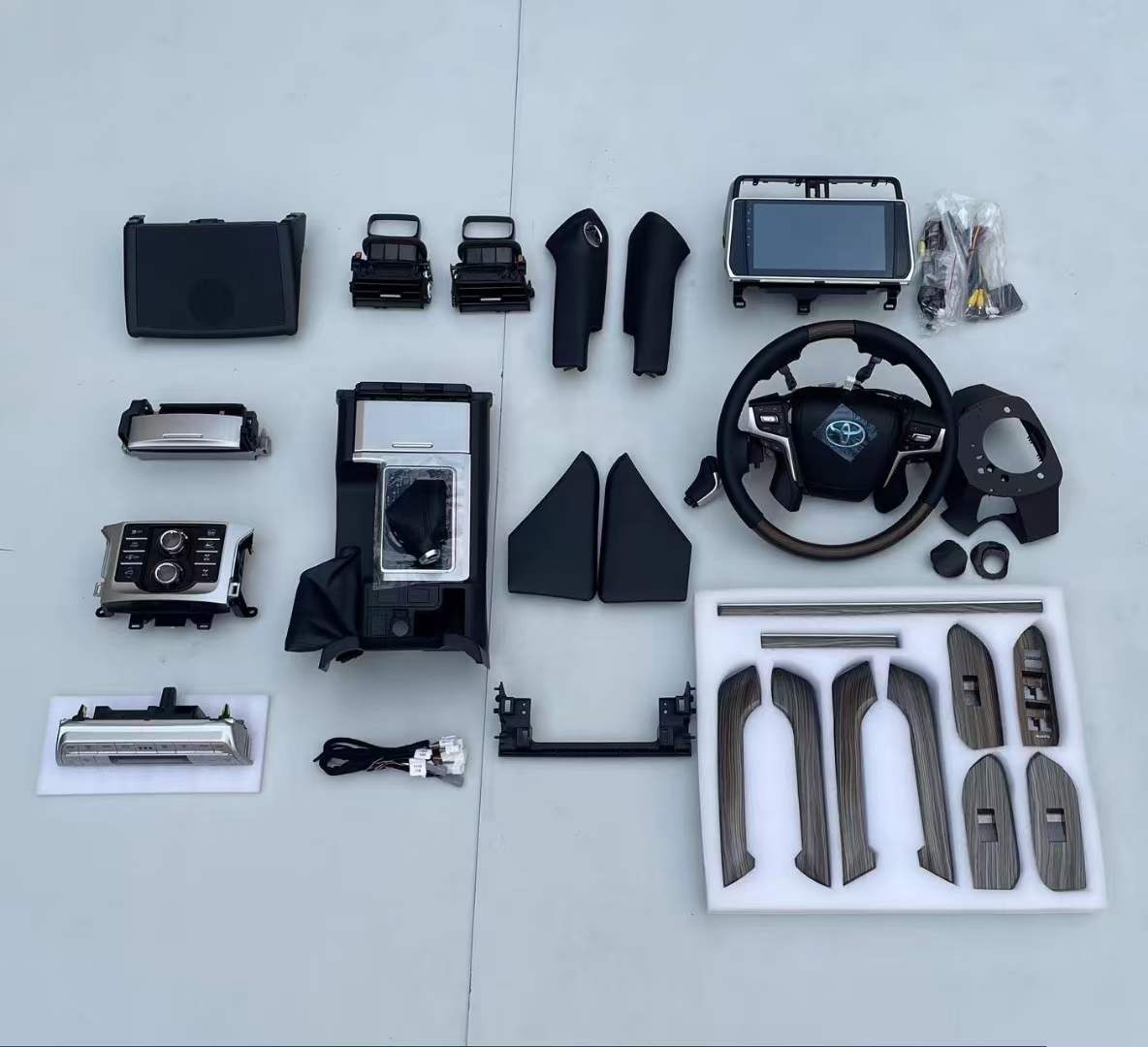 Высококачественный автомобильный комплект аксессуаров для салона для Landcruiser Prado 2010-2017, обновление 2020 FJ150 fzj150