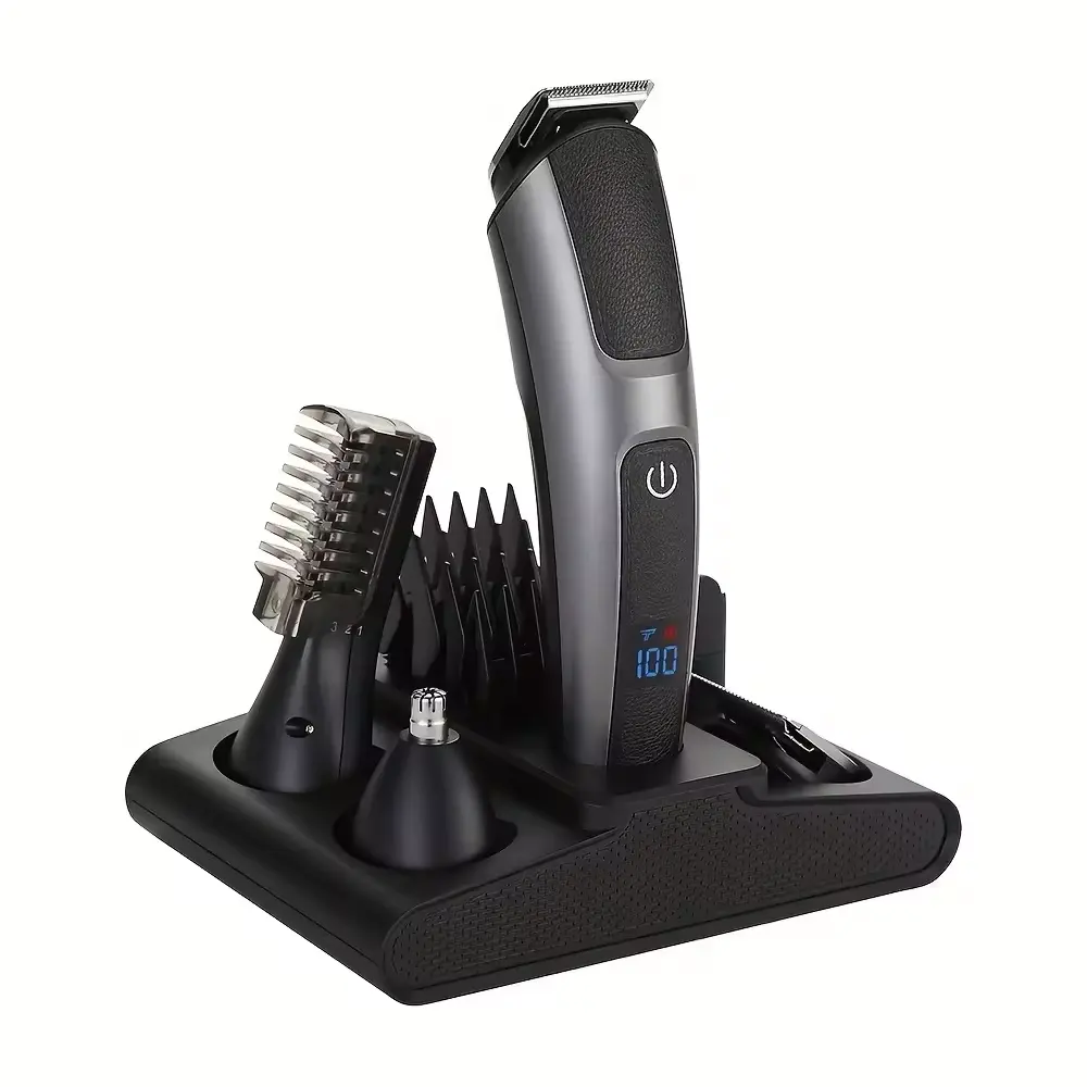 2024 New Men's Shaver Multifunctional IPX7 Waterproof Electric Hair Clipper Full Set Home Haircut Tools