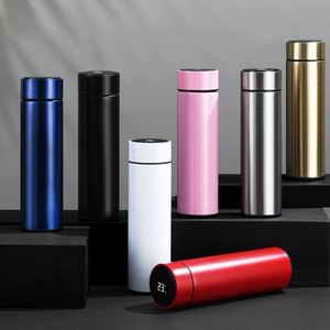 Intelligent 500ml 304 Stainless Steel Water Bottle with LED Display Screen Direct Drinking Outdoor Travel Smart Thermo Design - Product Image 2