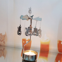 Bougie de carrousel de décoration personnalisée, porte-bougies rotatif de bateau de Pirate pour cadeau de noël