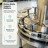 Unité de remplissage rotative 18 têtes de qualité alimentaire, conception sanitaire, machine de mise en bouteille pour vin blanc, brandy, whisky, configuration personnalisée