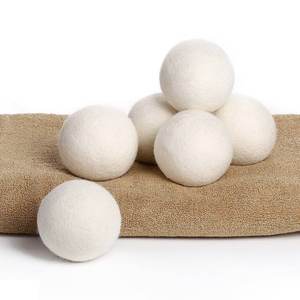 Boules de séchage en laine <span class=keywords><strong>bio</strong></span> pour tissus, douces et pratiques, boules de séchage en laine pour le linge, moelleuses, vente en gros, faites à la main, écologiques, naturelles - Product Image 2