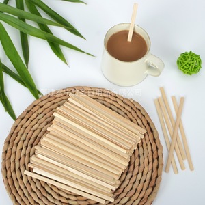 Agitador de café de bambú Bamboo Saint, cabezal redondo de 110x4,5x1,3mm para bebidas de té con leche, agitador de cócteles, 1000 piezas - Product Image 3