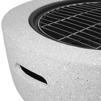 Chauffe-charbon d'extérieur moderne avec grille de cuisson de qualité alimentaire Cheminée à bois et foyer pour les repas en plein air