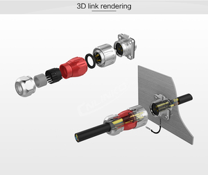 Cnlinko DH 16 loạt khóa vít loại 3 pin không thấm nước IP68 cáp điện cắm kết nối - Product Image 6
