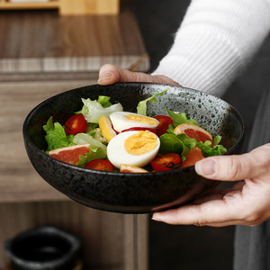 Kreatives Restaurant Handels qualität Keramik suppe Abendessen Kalte Gerichte Vintage Japanisches Steinzeug Große tiefe Platte - Product Image 5