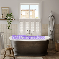Persianas Plegables de PVC y Madera Maciza de Paulownia, Elegantes y Duraderas, Persianas Cuadradas de Madera para Puertas