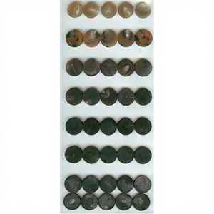 Hot Selling Original Brown Buffalo Horn Eco-Friendly Beads 4-Holes Flatback <b>Button</b> Blank Garment Accessories Clothes Jeans - Product Image 2
