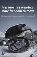 AliSelect X27 – écouteurs sans fil, casque d'écoute pour sports de plein air, avec affichage de charge, commande tactile, suppression du bruit ENC