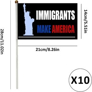 Banderas de Poliéster de Doble Cara con Asta, 5x8 Pulgadas, Diseño Estatua de la Libertad, para Jardín, Patio, Uso en Exteriores - Product Image 2