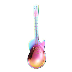 Cuchara creativa con forma de guitarra, cuchara de café de acero inoxidable 304, cuchara para batir, cuchara para barra musical, cuchara para postre - Product Image 5
