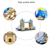 Bricolage blocs de construction Tower Bridge de Londres jouet en plastique blocs personnalisés jouets briques éducatifs 6 ans 3D pour enfants cadeau jouets