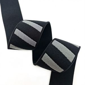 Sangle épaissie en nylon jacquard avec silicone transparent antidérapant, haute ténacité, élastique, pour lunettes de ski, chaussures et casque - Product Image 2