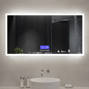 Bathroom Mirrors Prices High Quality Led Smart Mirror With Speaker Bathroom Hotel Full Shower Wall Lighted Mirror Wall Hanging Rectangle Modern Equipped