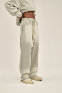DTG Imprimir Street Fashion Casual Heavy Jet Dyeing Old Washed White Gradient Ins Sun Faded Pantalones gruesos - Product Image 4