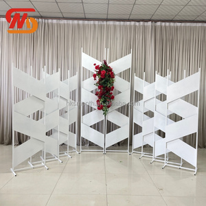 SMOOTH Newest Metal Geometry <b>Backdrop</b> Wall Free Style White <b>Stand</b> for Wedding Festival Event Decoration - Product Image 3