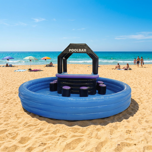 Bar de piscine gonflable commercial en PVC pour l'extérieur, tente de bar flottante gonflable pour adultes, idéal pour les événements dans le jardin et la cour. - Product Image 4