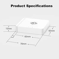 Tuya ZigBee W5 jaring biru Gateway nirkabel, pengulang Mini satu tombol untuk rumah pintar & Hotel Remote kontrol Android