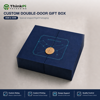 Boîte cadeau rigide à double porte personnalisée avec impression de logo pour bijoux et emballage cadeau haut de gamme