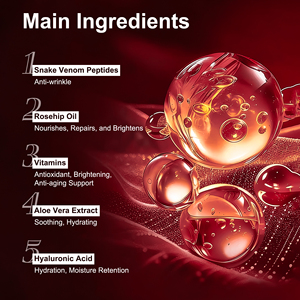 Set di Cura della Pelle con Etichetta Privata, Peptidi di Veleno di Serpente, Formula Multifunzionale Illuminante, Rassodante, Liftante e Idratante Profonda - Product Image 4