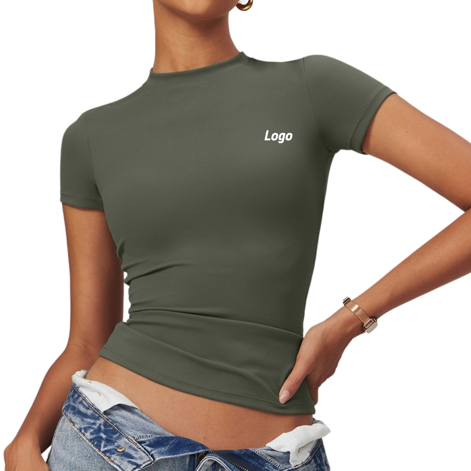 Wholesale Customized Logo Sports T-Shirts High Elastic Quick-Drying Fitness Tops Breathable Yoga Shirts Short-Sleeved Sportswear