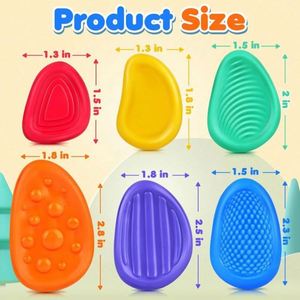 Piedras Sensoriales de Silicona Suave con Textura para Aliviar el Estrés, Juguetes Antiestrés para la Oficina, Caja de Regalo Unisex para Todas las Edades - Product Image 4